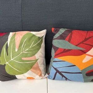 Tropical Print Throw Pillows